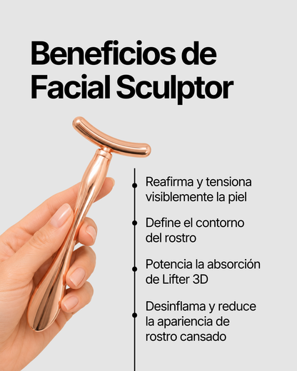 MASAJEADOR FACIAL SCULPTOR 3D - ORO ROSA