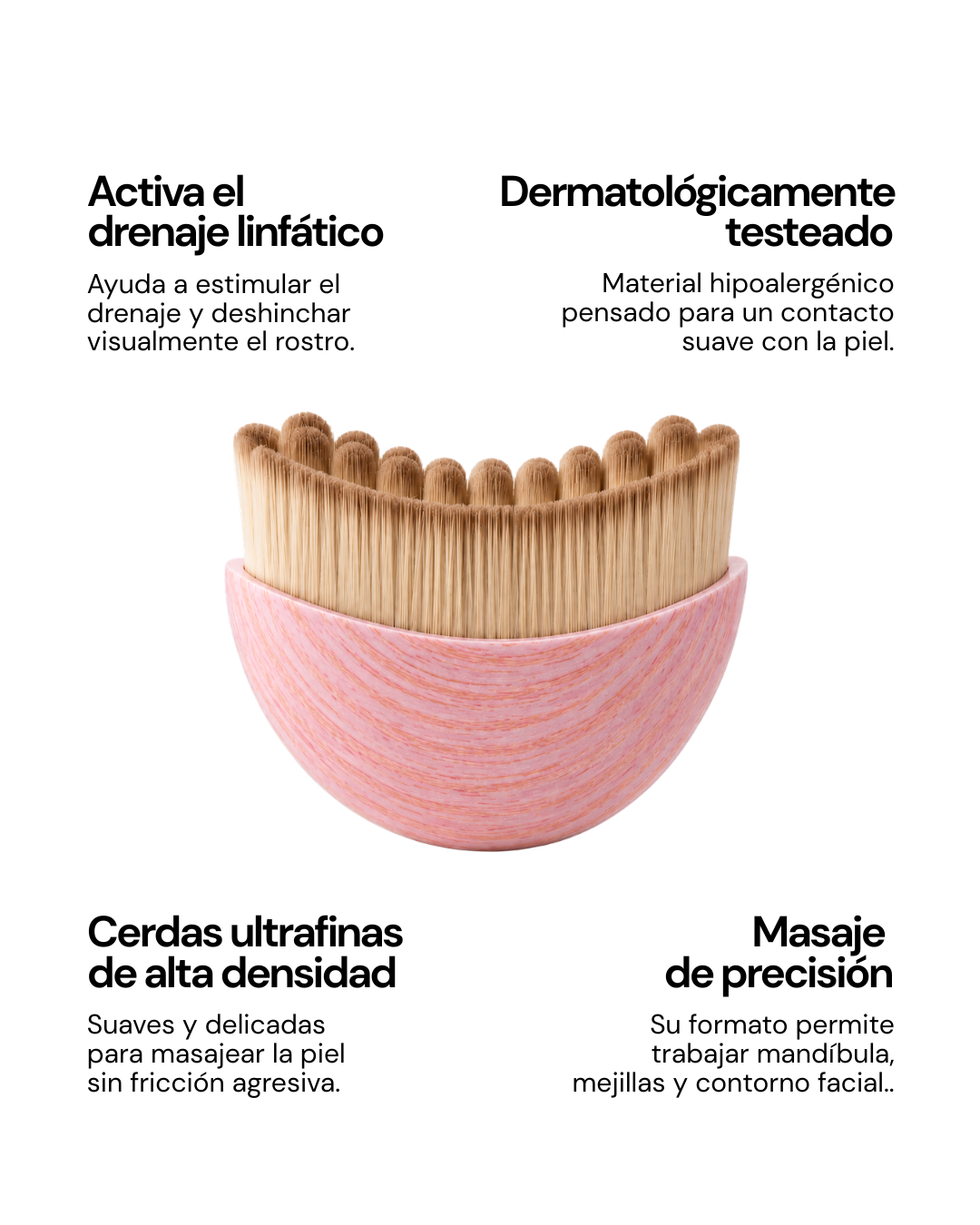 Cepillo de drenaje linfático facial