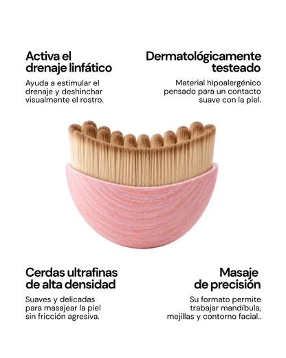 Cepillo de drenaje linfático facial
