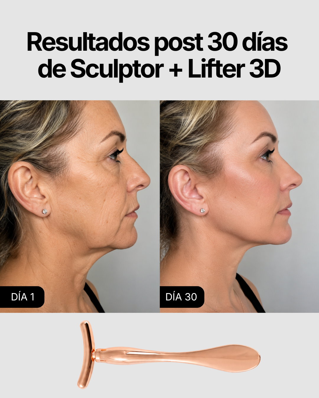 MASAJEADOR FACIAL SCULPTOR 3D - ORO ROSA