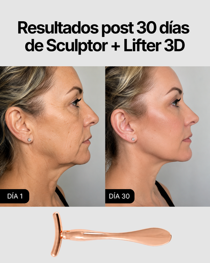 MASAJEADOR FACIAL SCULPTOR 3D - ORO ROSA