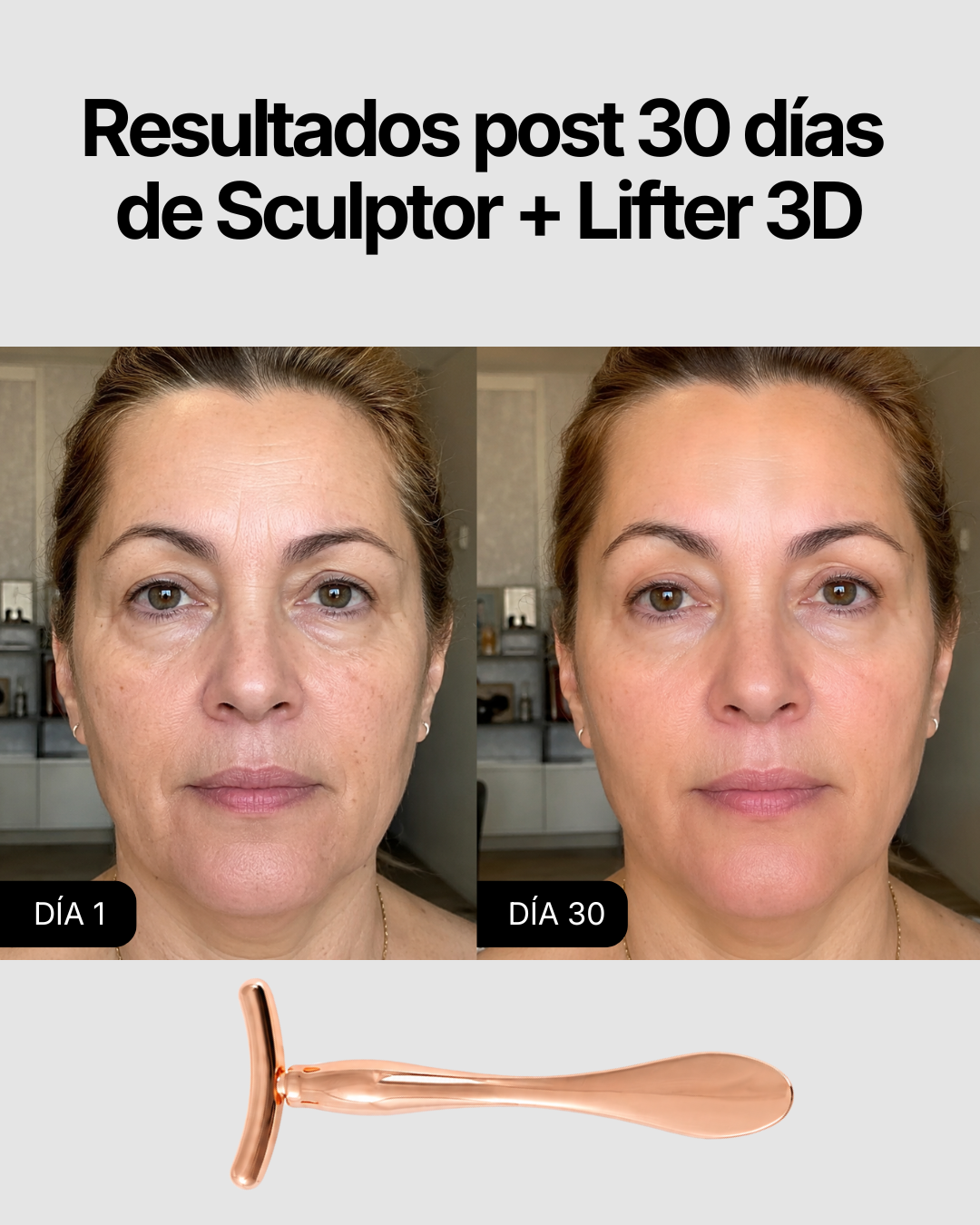 MASAJEADOR FACIAL SCULPTOR 3D - ORO ROSA