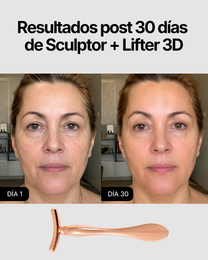 MASAJEADOR FACIAL SCULPTOR 3D - ORO ROSA